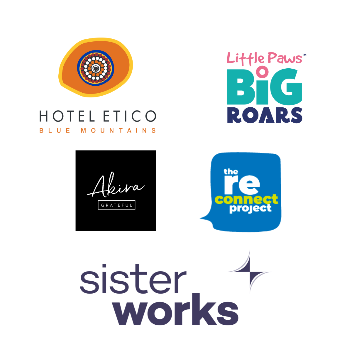 A selection of logos representing social enterprises. 