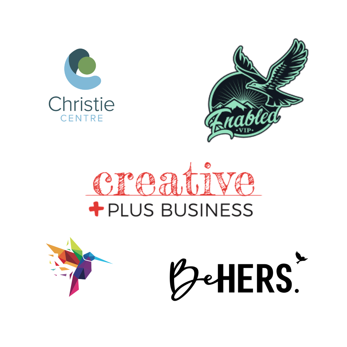 A diverse set of logos for social enterprises, including 