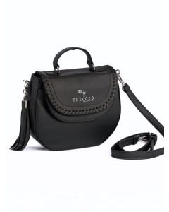 Texcoco Collective La Luna Cross Body Hand Bag-Black